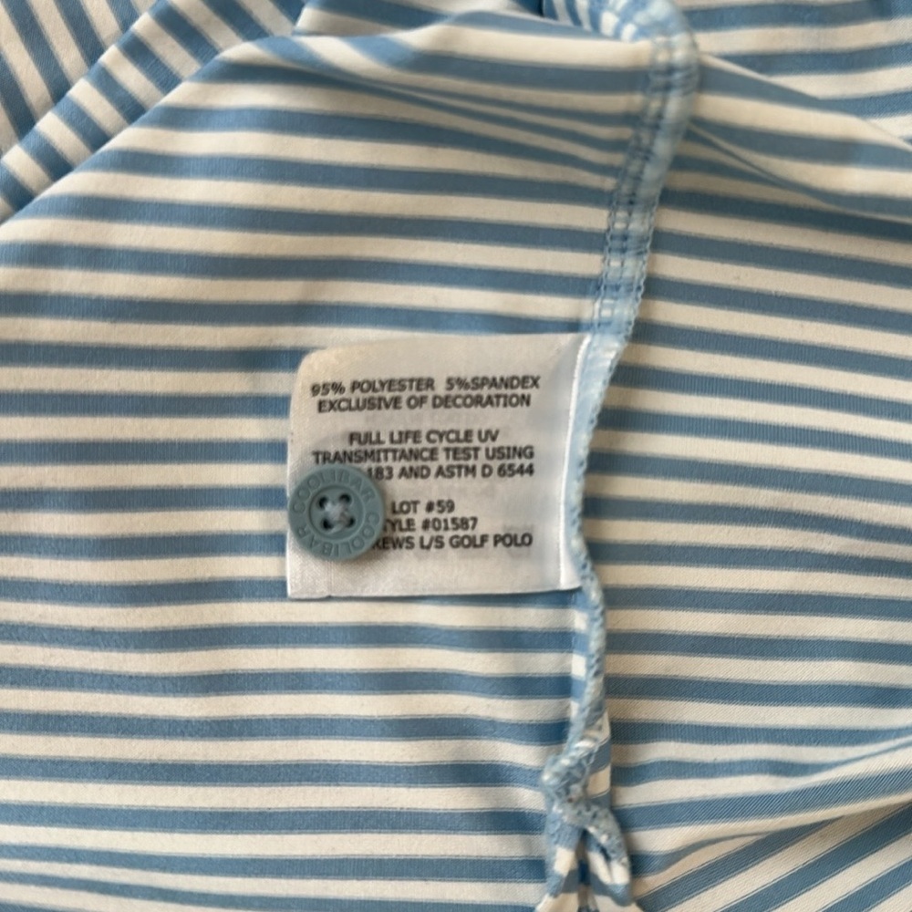 Coolibar St Andrews Striped Long Sleeve Golf Polo - Picture 6 of 9
